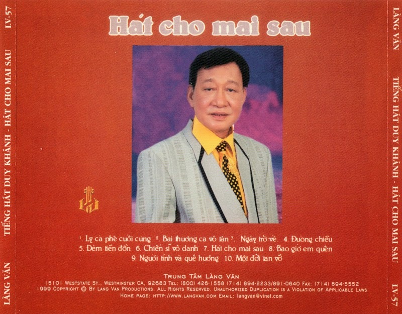 [MDCD] Bộ 5 Đĩa CD Duy Khánh Tuyển Chọn