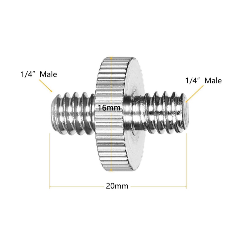 Ốc 2 Đầu 1/4 inch + 1/4 inch cho camera hành động