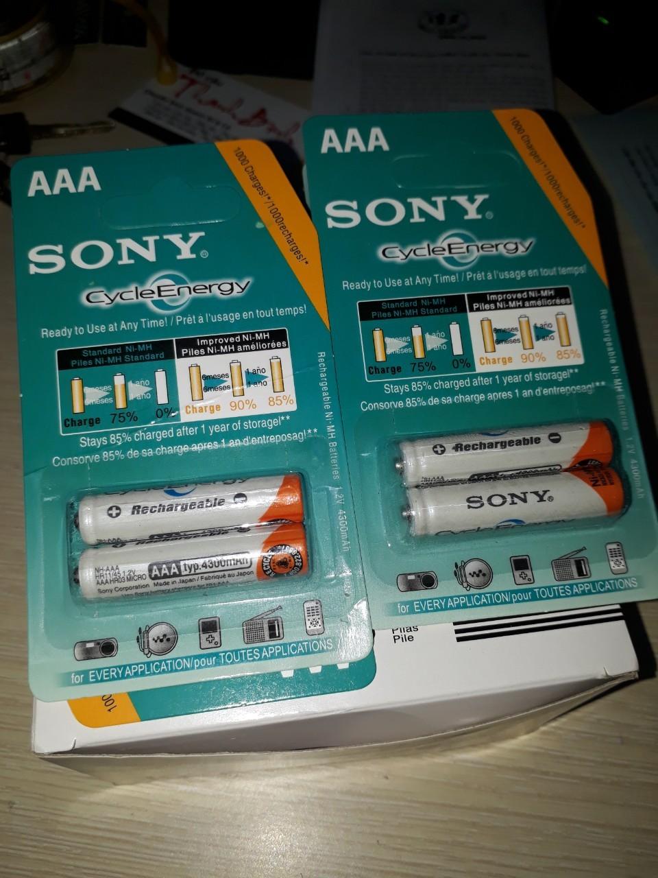 [HCM]1 vỉ 2 viên Pin sạc Sony AAA 4300mah là loại pin rất thông dụng trong các đồ điện tử gia dụng đồ chơi