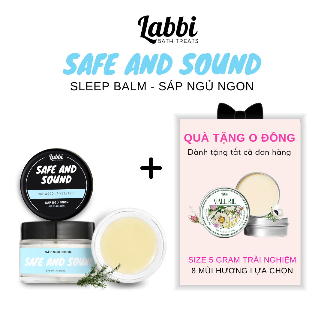 Sáp ngủ ngon SAFE AND SOUND [Labbi] Sleep Balm