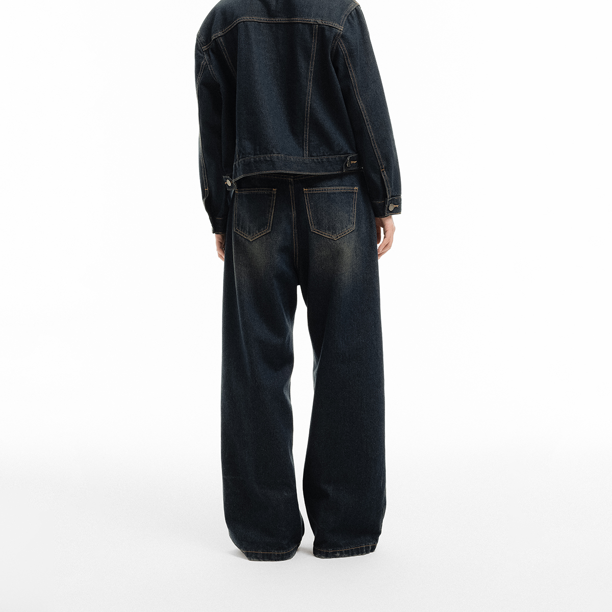 Quần jean nữ Owlbrand Wide/Xanh dirty
