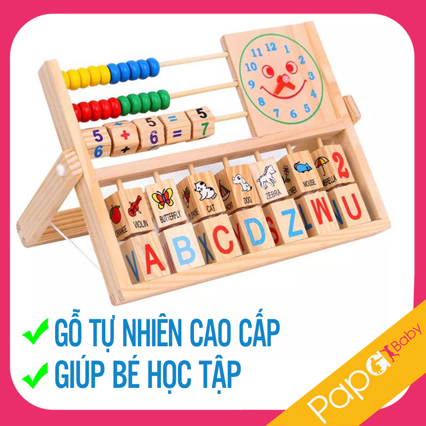 Giáo Cụ Montessori Kệ Học Chữ Tiếng Anh - Giúp Bé Học Toán, Xem Đồng Hồ - Đồ chơi gỗ, Đồ Chơi Học Toán, Đồ Chơi Thông Minh, bộ đồ chơi học tiếng anh, đồ chơi tính toán, đồ chơi gỗ thông minh cho bé, đồ chơi bảng học