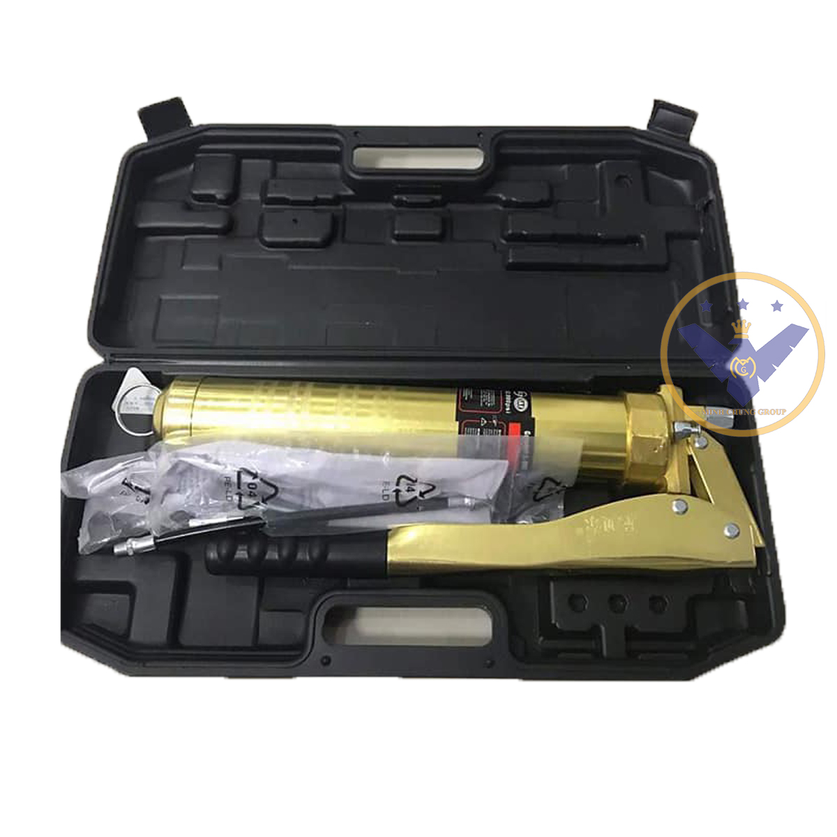 Súng bơm mỡ bằng tay Grease 2 ty vàng 900cc