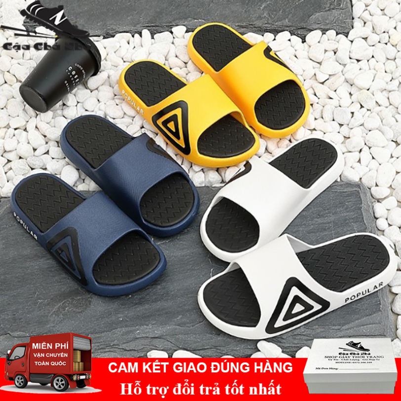 Siêu Sale Dép nam nữ quai ngang đúc nguyên khối phối tam giác đế siêu êm giá rẻ