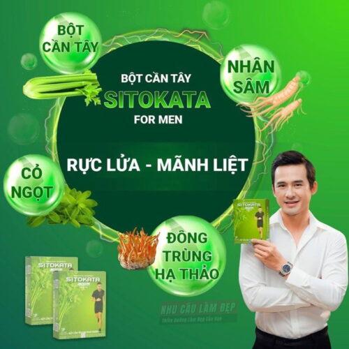 [HCM]BỘT CẦN TÂY SITOKATA FOR MEN - BỘT CẦN TÂY DÀNH CHO NAM (Hộp 20 gói)