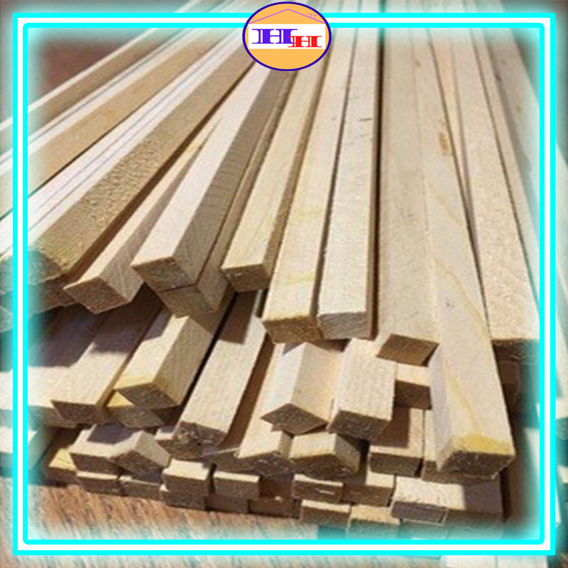 Thanh gỗ thông mới vuông nhiều kích thước