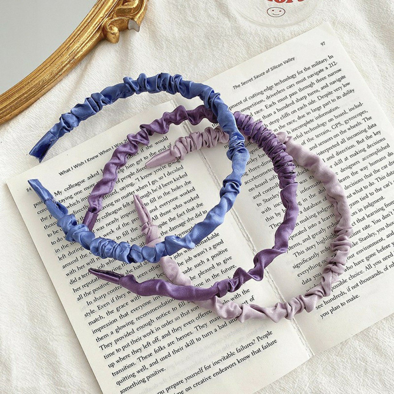 BỜM CÀI TÓC SATIN NHÚN