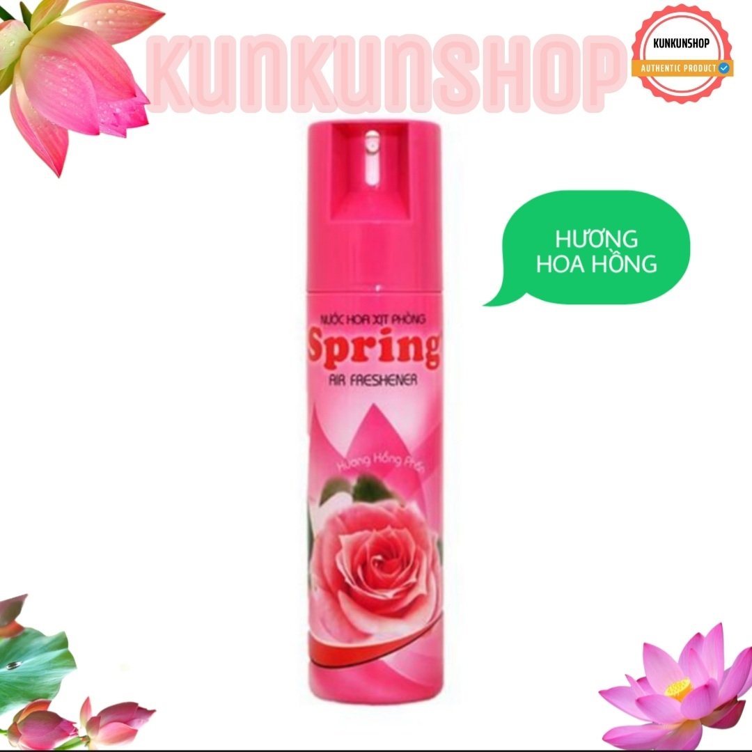 Xịt phòng Spring 225ml chính hãng mẫu mới