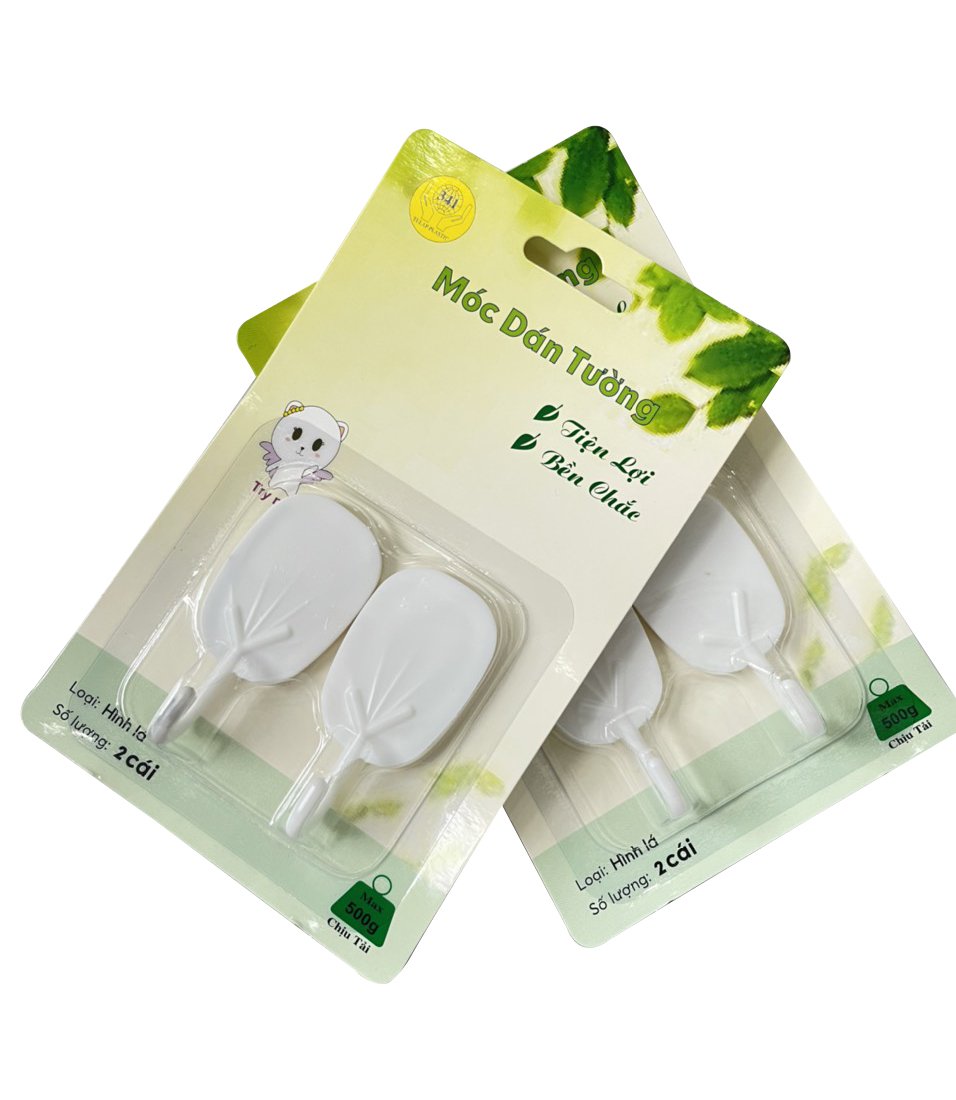 Móc dán tường hình lá TL 221- vỉ 2 cái