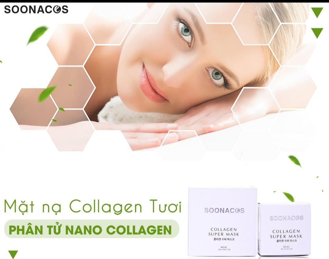 [HCM]Mặt nạ Collagen tươi SOONACOS Hàn Quốc (hộp 20 viên)