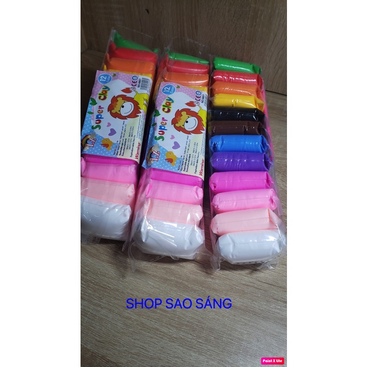 [Đồ chơi sáng tạo] Đất sét tự khô 12 màu