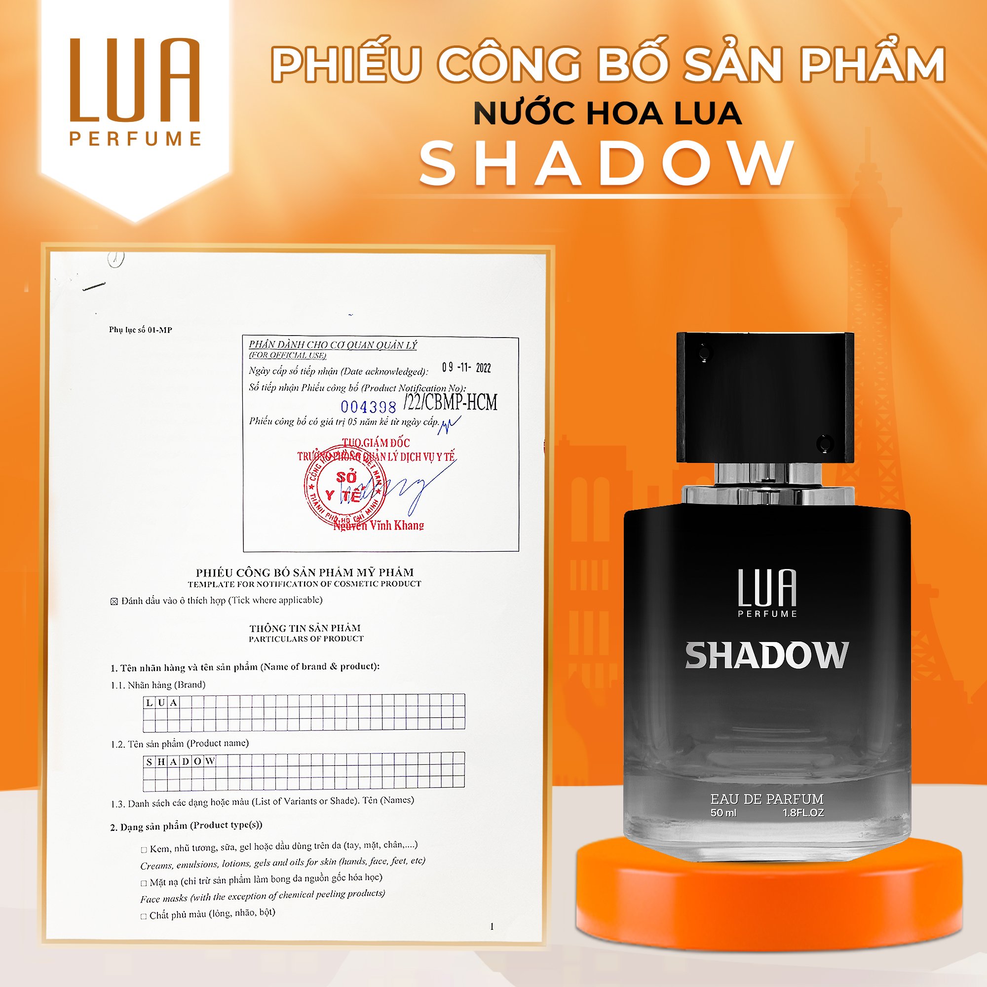 Nước Hoa Nam Shadow 50ml LUA Perfume