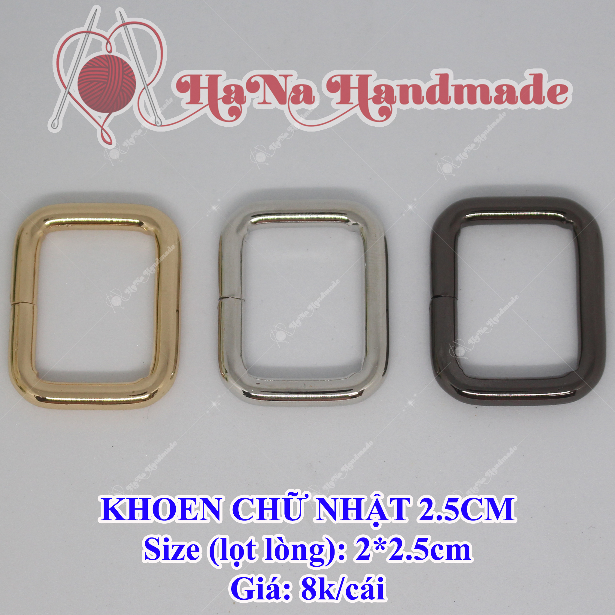 Khoen chữ nhật 2.5cm (8k/cái)