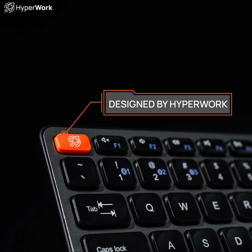Bàn phím Bluetooth HyperWork KB1 Plus / KB2 ( Hàng chính hãng) - Bảo hành 12 tháng