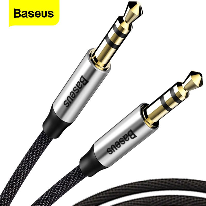 Cáp âm thanh Baseus 3,5 mm Giắc cắm 3,5 mm Cáp chuyển tiếp âm thanh nam sang nam cho tai nghe ô tô Samsung S10 Dây loa Dây cáp Aux