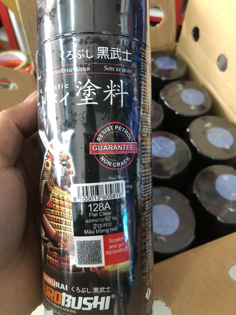Sơn xịt Samurai Chính Hãng màu Trong Mờ - 128A (400ml)