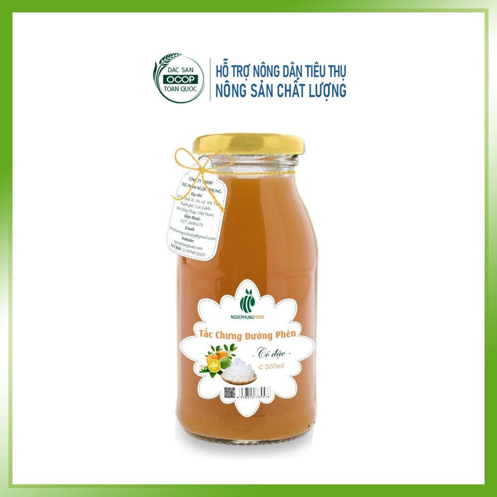 Tắc chưng đường phèn cô đặc 200ml  Sản phẩm OCOP