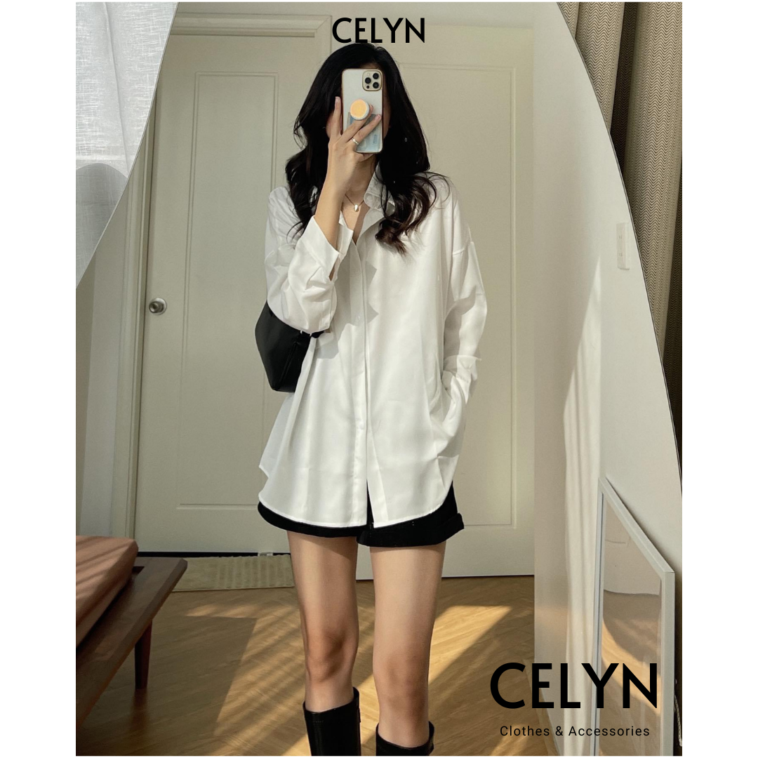 Áo Sơmi basic oversized Celyn Clothes