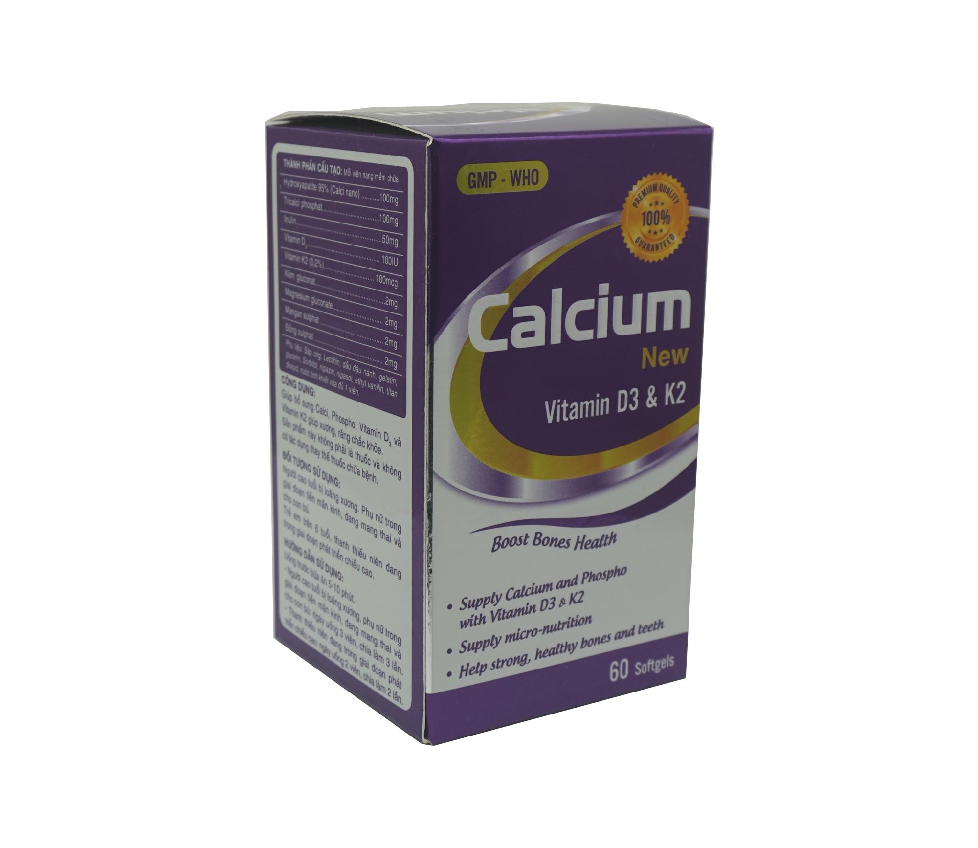 Calci New D3 & K2 giúp bổ sung Canxi