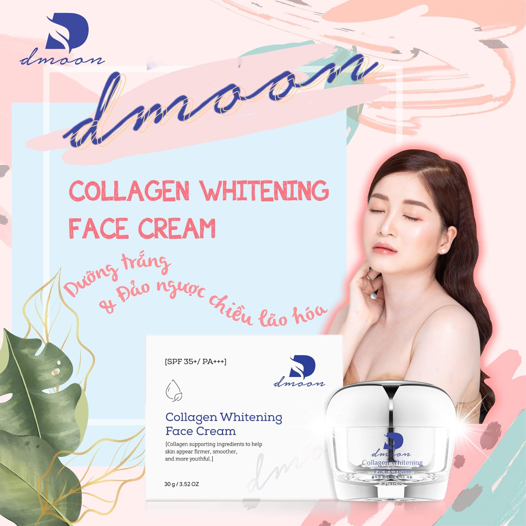 [HCM]Kem Dưỡng Da Mặt Dmoon Collagen Whitening Face Cream