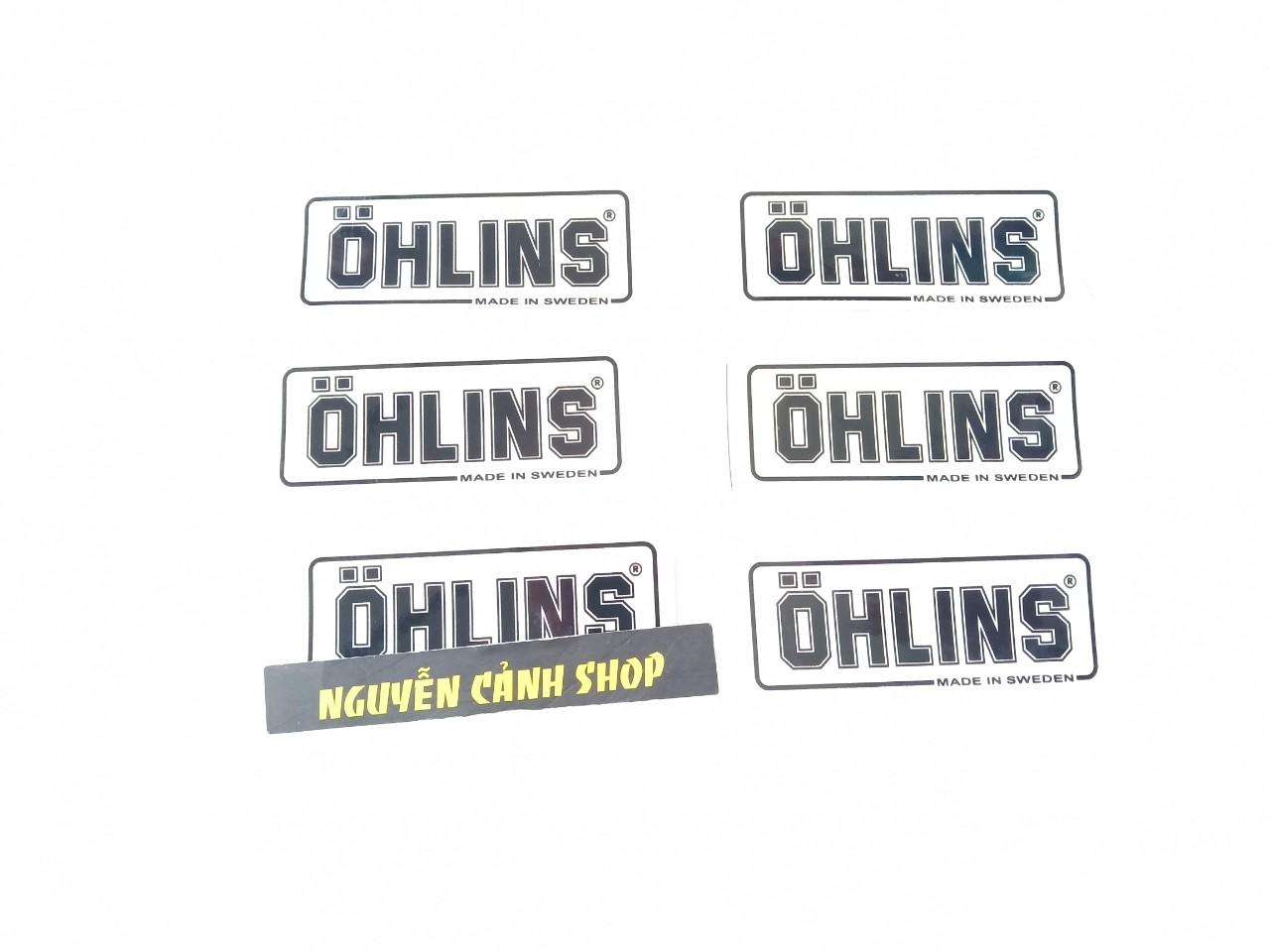 2 tem ohlins dán cho phuộc xe máy