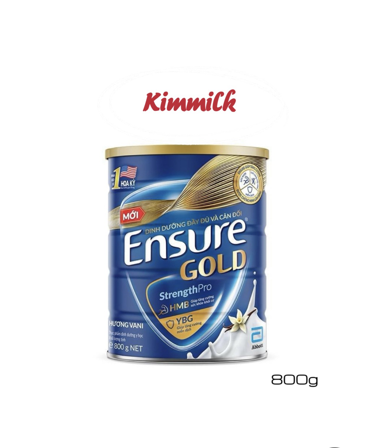 Sữa bột Ensure Gold Hương Vani 800g