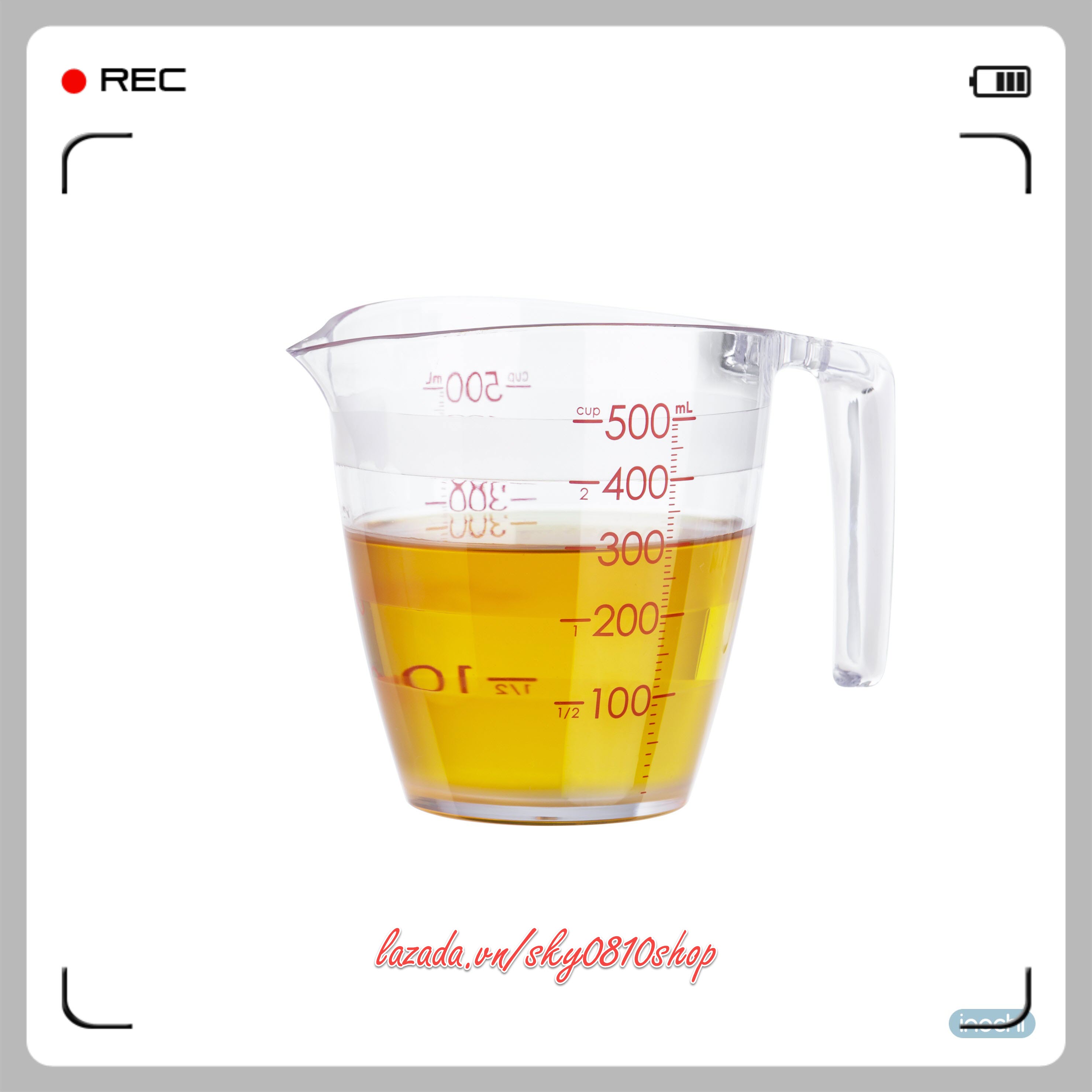 Cốc (ly) đong nước chia vạch Inochi - 200ml-500ml