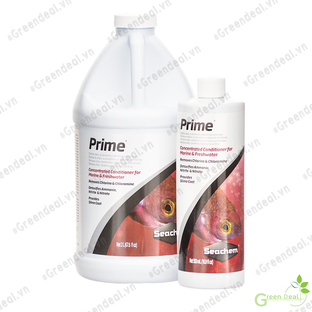 Seachem - prime | khử clo, nh3, no2, no3 cho nước hồ cá thủy sinh