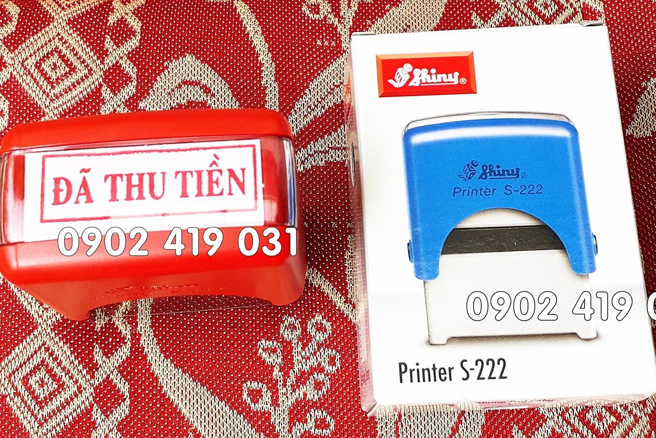 [HCM]Con dấu ĐÃ THU TIỀN [ Shiny Printer - 14 x 38mm ]