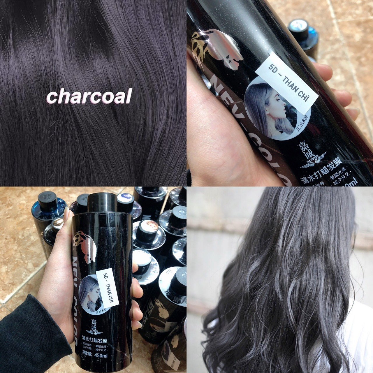 Nhuộm phủ bóng màu than chì đẹp - Nhuộm phủ mịn Than chì
