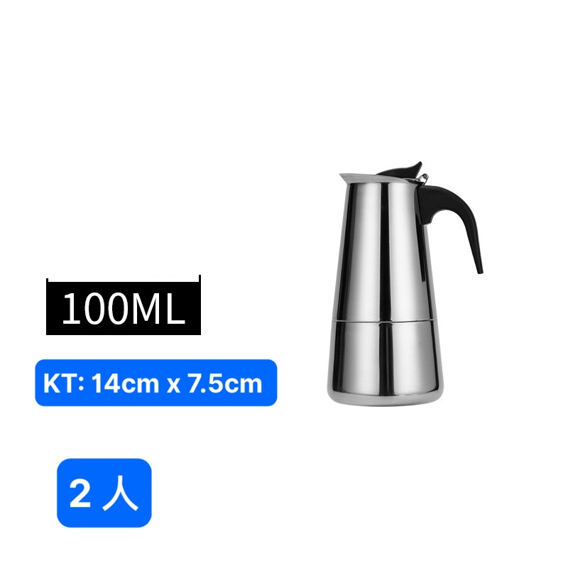 Bình Moka Pot Pha Cafe Bằng Inox [ Thép Không Gỉ ]