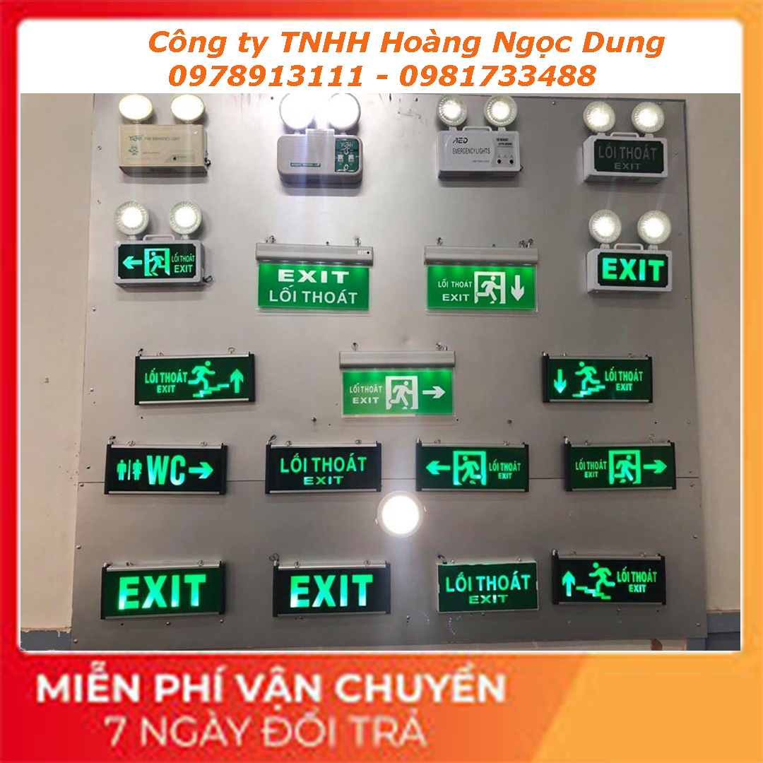 Đèn Exit, Đèn Thoát Hiểm, Chỉ Lối Thoát 2 Mặt. Đèn LED Exit 2 mặt - Đèn lối thoát, đèn khẩn cấp LỐI THOÁT