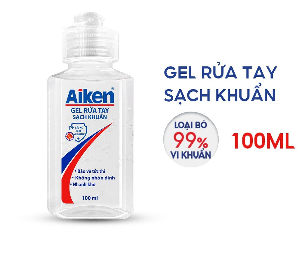 Gel Rửa tay Aiken sạch khuẩn 100ml chai