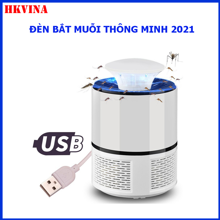 [HKsmart] Đèn bắt muỗi thông minh, Tặng chân cắm Usb,  bắt muỗi, côn trùng bay, không dùng tinh dầu, an toàn tuyệt đối, không tốn điện, dùng kết hợp làm đèn ngủ, dùng được ở mọi nơi