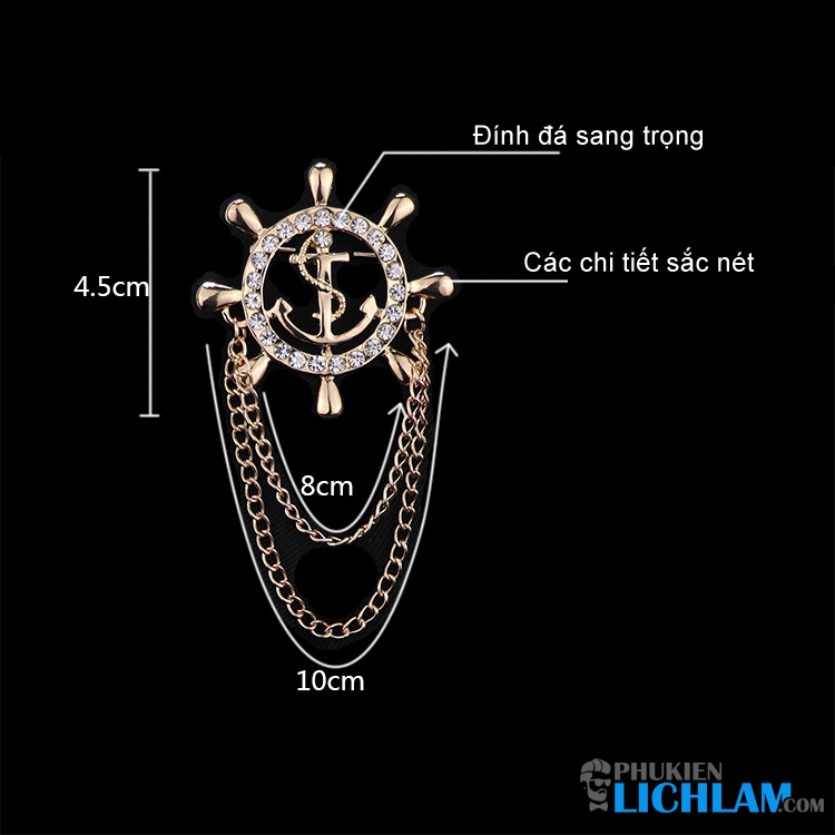 [HCM]Ghim cài áo vest nam QT837