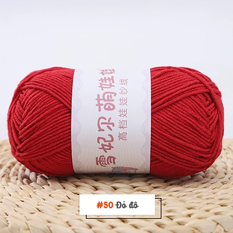 Len Baby Yarn loại 1 full bảng màu - sợi nhỏ mềm mịn, không bai dão cuộn 40g