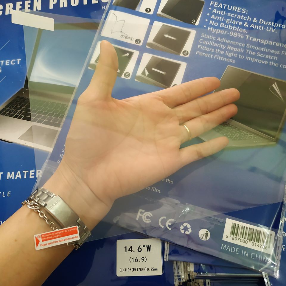 [HCM]Combo Miếng Dán Chống Trầy Xước Màn Hình Laptop - 15.6 Inch - 5 Miếng