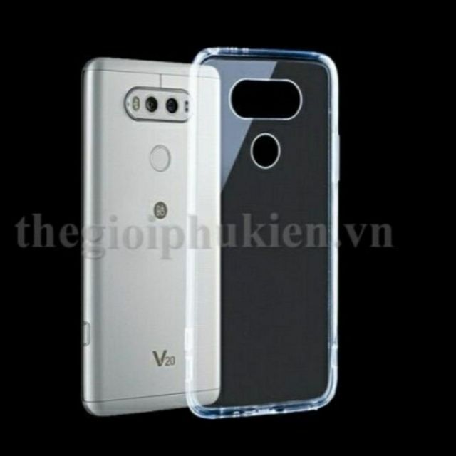 Ốp lưng+kính cường lực LG V20 silicon dẻo trong suốt siêu mỏng 0.5mm