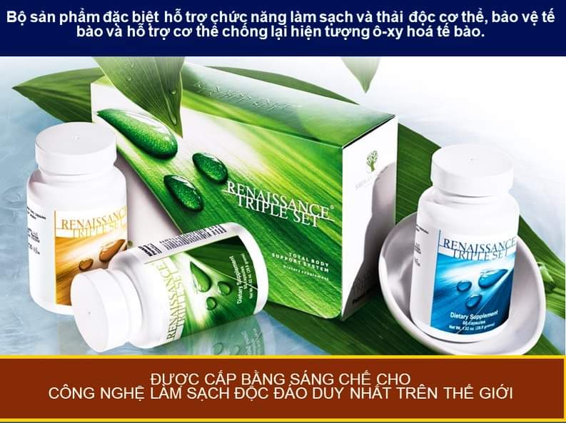 Bộ 3 thải độc và thanh lọc cơ thể Renaissance Triple