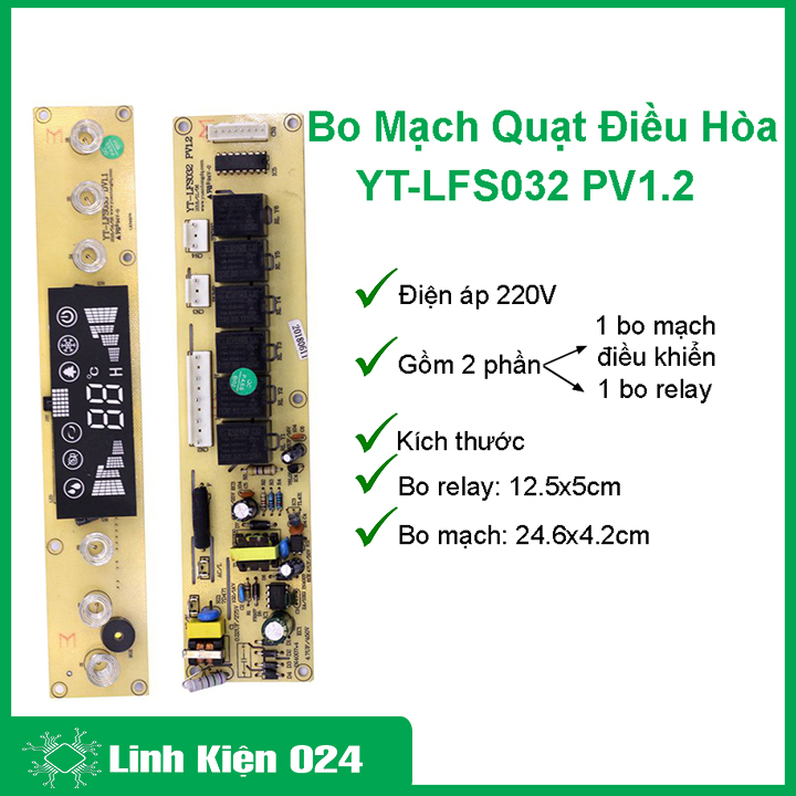 Bo Mạch Quạt Điều Hòa YT-LFS032 PV1.2