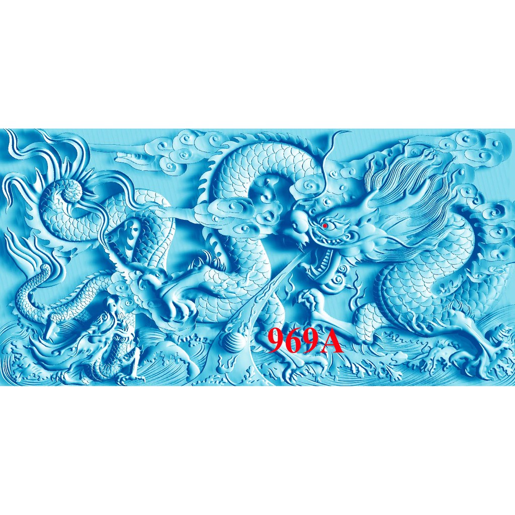 tranh 3d bể cá mẫu rồng