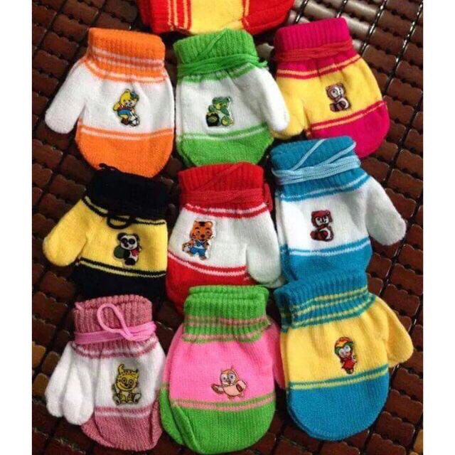 Găng tay len cho bé / Bao tay len 5 ngón cho bé 1-2 tuổi / bao tay len 1 ngón cho bé dưới 8 tháng