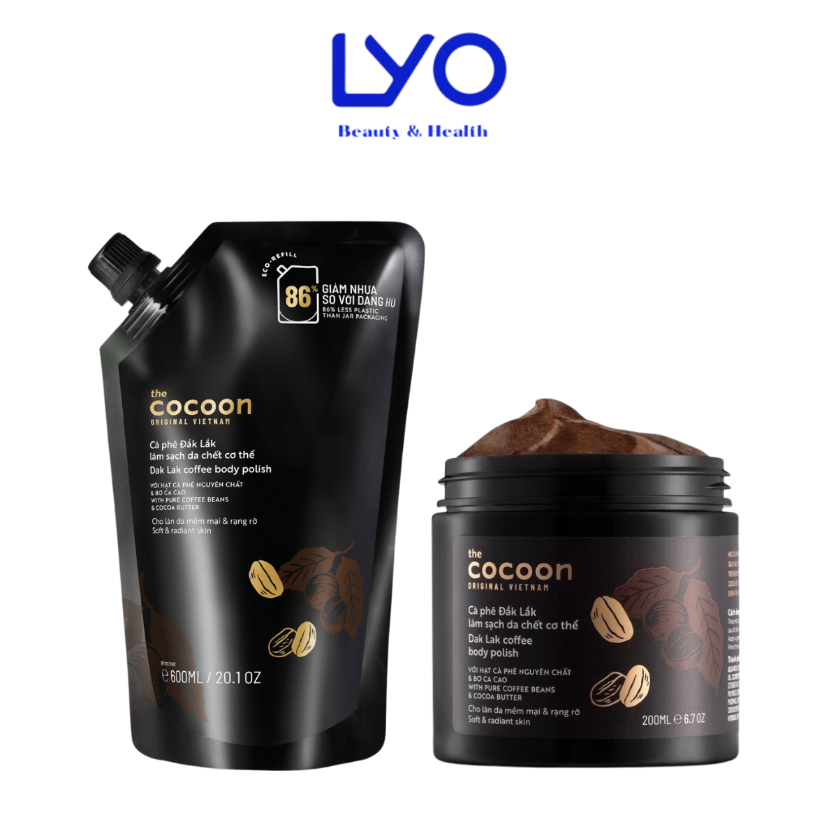 Tẩy da chết cà phê COCOON  body 200ml Lyo Shop