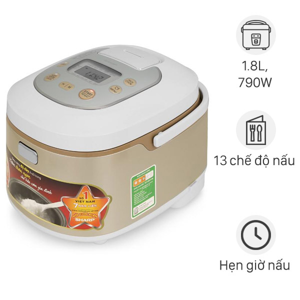 1.8 pcs/lot ks-th18-authentic 100% sharp electronic rice cooker-capacity 790 w 4.2mm pan depth anti-timer-12 months warranty