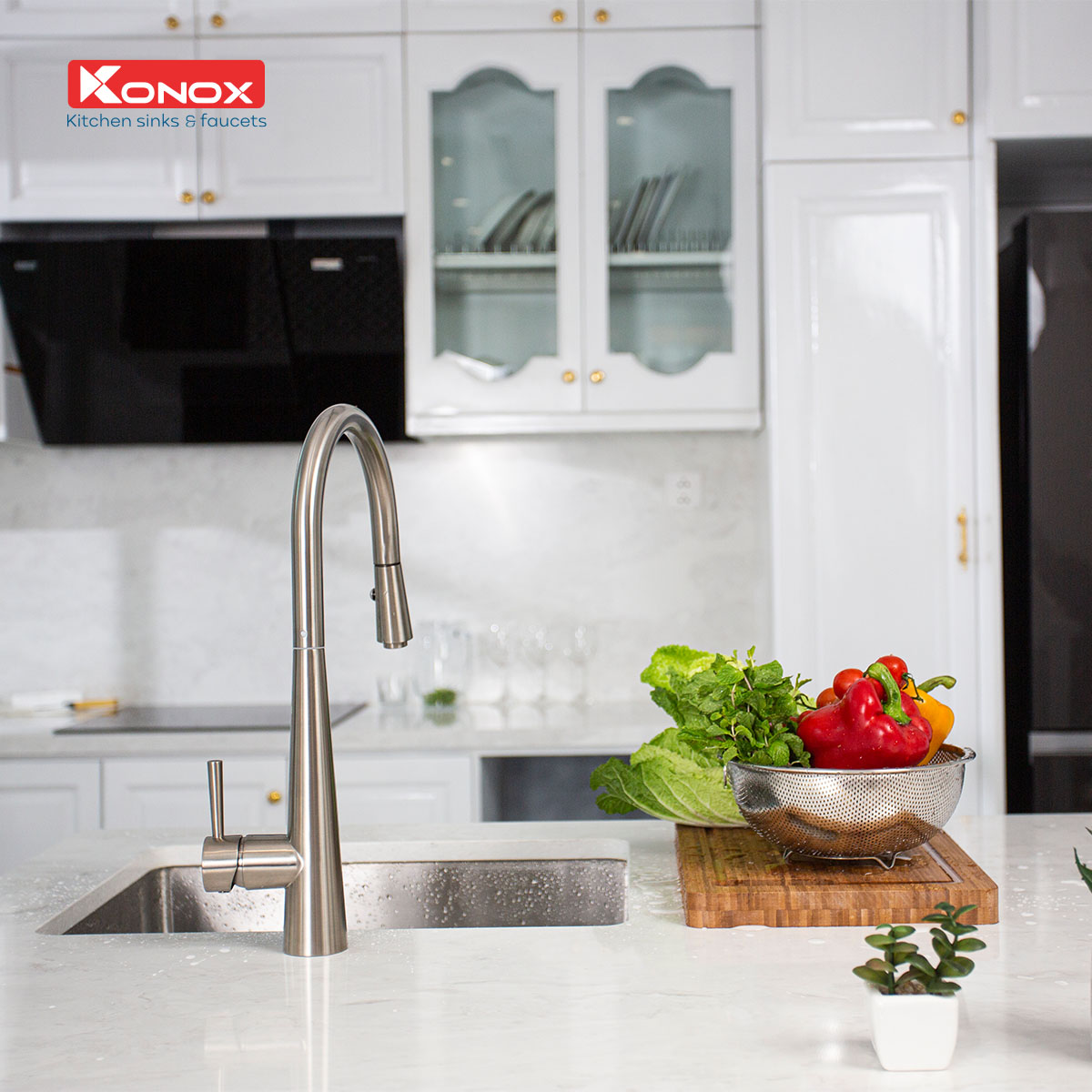 Vòi rửa bát dây rút Konox KN1901N