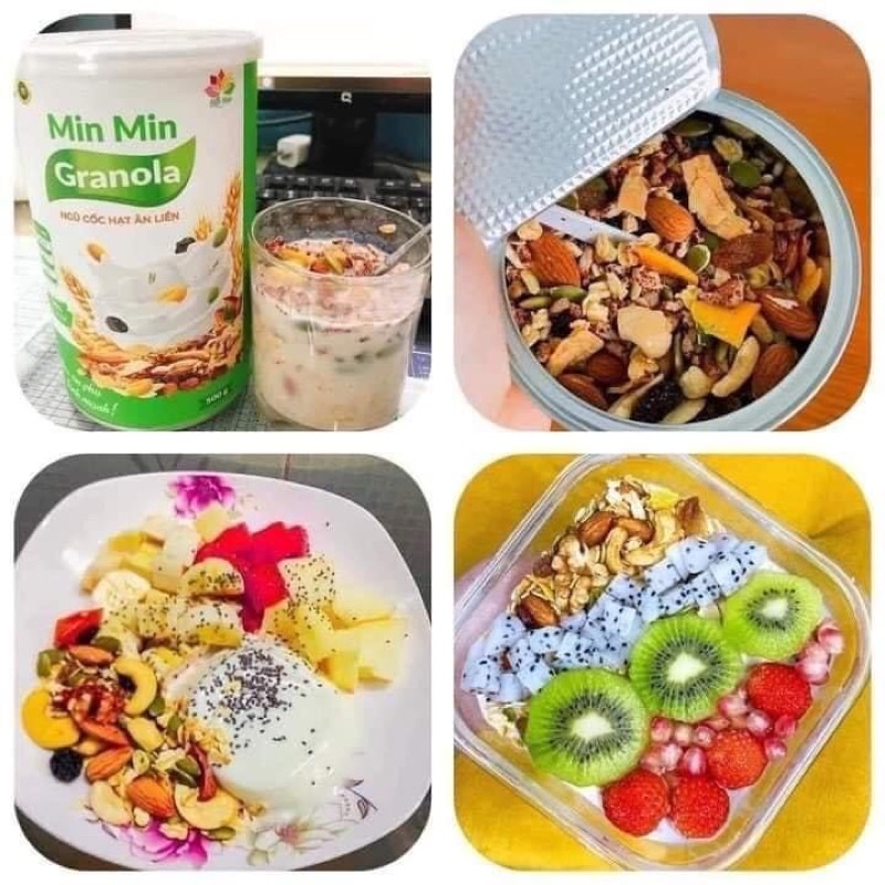 Ngũ Cốc Granola Ăn Kiêng Siêu Hạt Min Min 500gr