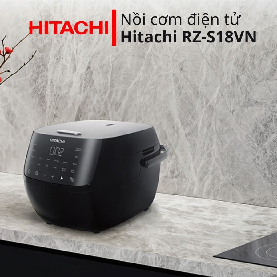 Nồi cơm điện tử 1.8 lít Hitachi RZ-S18VN công suất 1020W, bảo hành 2 năm