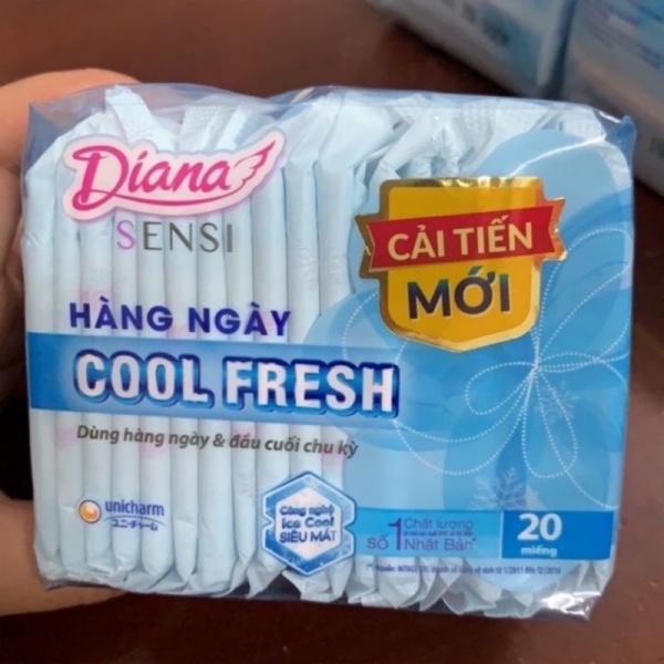 BVS Hàng Ngày Diana Sensi Cool Fresh Siêu Mát Lạnh (40 miếng/gói)