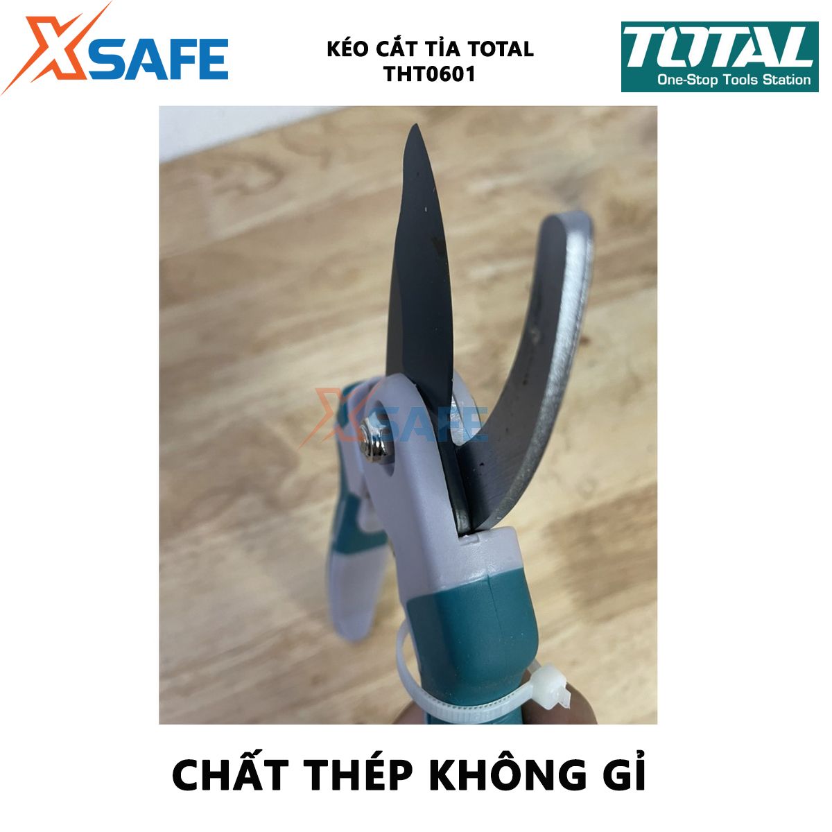 Kéo cắt tỉa cành cây TOTAL THT0601 | Kéo cắt tỉa cây Kích thước: 8,5 (220mm) Tay cầm PP coverd dùng để cắt tỉa cây, tạo hình khối cho tán cây