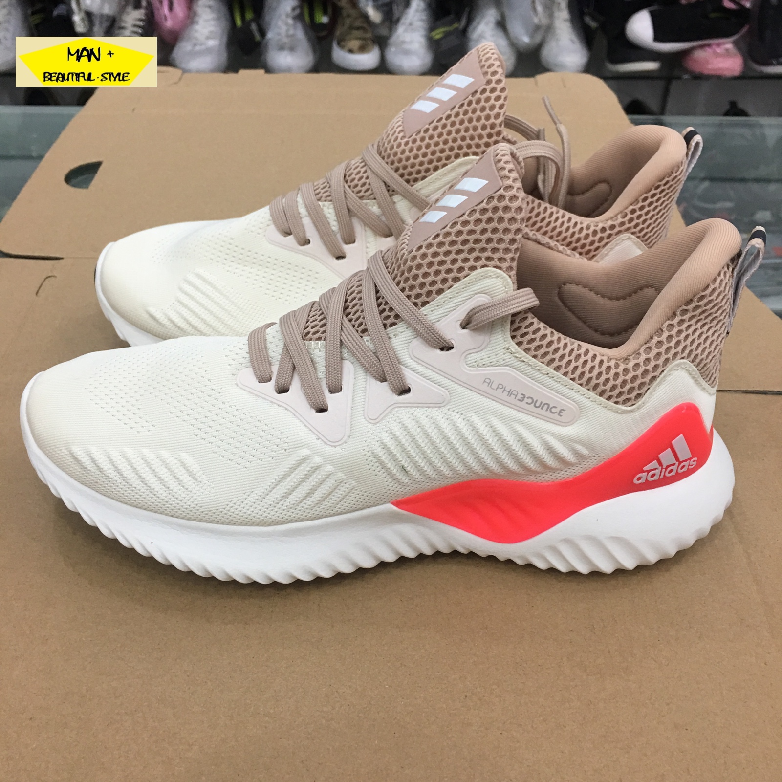 FULL BOX + QUÀ TẶNG Giày thể thao sneaker Alphabounce Beyond 2018 Trắng